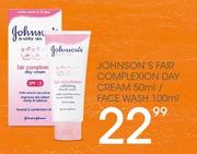 Johnson's Fair Complexion Day Cream-50ml/Face Wash-100ml