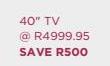 Hisense 40" HDR LED TV