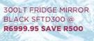 Sansui 300LT Fridge Mirror Black SFTD300