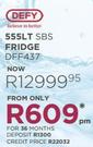 Defy 555LT SBS Fridge DFF437