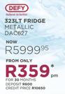 Defy 323LT Fridge Metallic DAC627