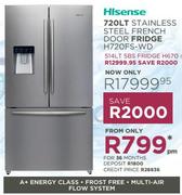 Hisense 514LT SBS Fridge H670