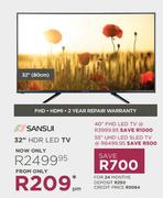 Sansui 55" UHD LED SLED TV