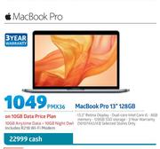 Apple MacBook Pro 13" 128GB-On 10GB Data Price Plan Includes R218 WiFi Modem
