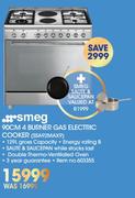 Smeg 90cm 4 Burner Gas Electric Cooker(SSA92MAX9)