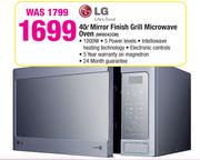 LG 40Ltr Mirror Finish Grill Microwave Oven MH8042GM