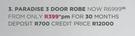 Paradise 3 Door Robe