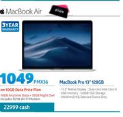 Apple Mac Book Pro 13" 128GB-On 10GB Data Price Plan Includes R218 WiFi Modem