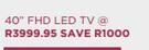Sansui 40" FHD LED TV