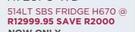 Hisense 514Ltr SBS Fridge H670