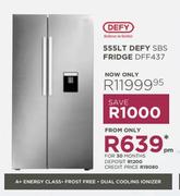 Defy 555Ltr SBS Fridge DFF437