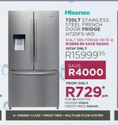 Hisense 720Ltr Stainless Steel French Door Fridge H720FS-WD