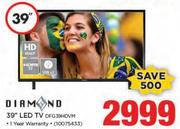 Diamond 39" HD Ready LED TV DFG39HDVM
