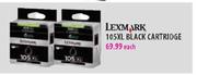 Lexmark 105XL Black Catridge-each