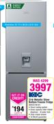KIC 314Ltr Metallic Silver Bottom Freezer Fridge KBF634/1ME WT
