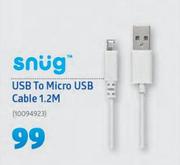 Snug USB To Micro USB Cable 1.2M
