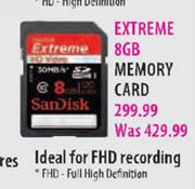 Extreme 8GB Memory Card