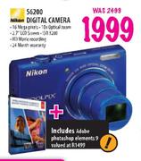 Nikon S6200 Digital Camera + Adobe Photoshop Elements 9