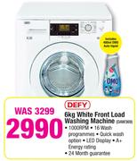 Defy 6Kg White Front Load Washing Machine DAW369-