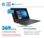 HP 15 i3 Notebook-On 3GB Data Price Plan