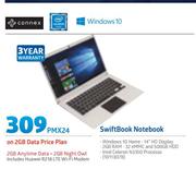 Connex Swift Book Notebook-On 2GB Data Price Plan 