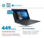 HP 15 i5 Notebook-On 3GB Data Price Plan 