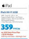 Apple iPad 6 WiFi 32GB-On 3GB Data Price Plan + R218 Modem