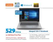 Lenovo Ideapad 330 i7 Notebook-On 3GB Data Price Plan Includes Huawei R218 LTE WiFi Modem