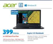 Acer Aspire 3 i5 Notebook-On 3GB Data Price Plan Includes Huawei R218 LTE WiFi Modem