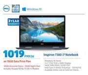 Dell Inspiron 7380 i7 Notebook-On 10GB Data Price Plan Includes Huawei R218 LTE WiFi Modem