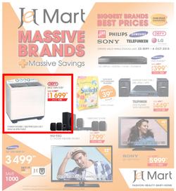 Jet Mart : Massive Brands & Massive Savings (23 Sep - 6 Oct 2013), page 1