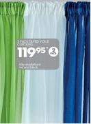 2 pack Taped Voile Curtains