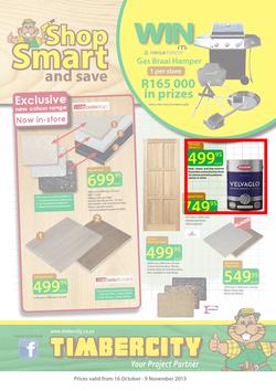 Timbercity : Shop Smart and Save (16 Oct - 9 Nov 2013), page 1