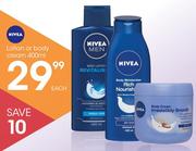 Nivea Men Lotion Or Body Cream-400Ml Each