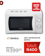 Sansui 20Ltr Microwave (White)
