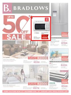 Bradlows : 50% Sale (27 Dec 2018 - 15 Jan 2019), page 1