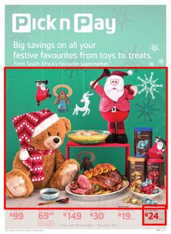 Pick N Pay : Big Savings On All Your Festive Favourites From Toys To Treats (19 Nov - 1 Dec 2013), page 1