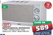 Defy 20ltr Mirror Manual Microwave