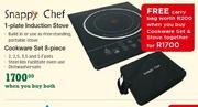 Snappy Chef 1-Plate Induction Stove + 8-Piece Cookware