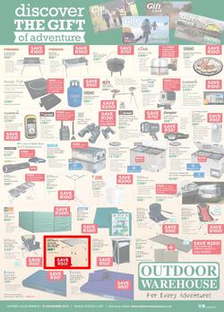 Outdoor Warehouse : Discover The Gift Of Adventure (5 Dec - 31 Dec 2013), page 1