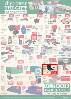 Outdoor Warehouse : Discover The Gift Of Adventure (5 Dec - 31 Dec 2013), page 1