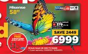 Hisense 58" Smart 4K UHD TV-58A6K