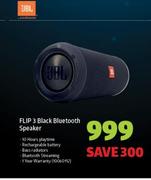 JBL Flip 3 Black Bluetooth Speaker