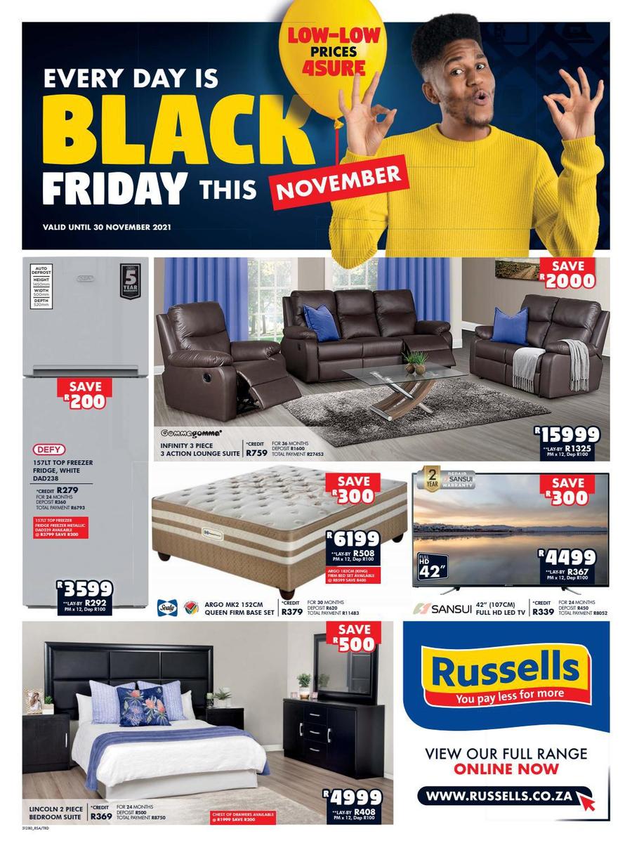 Russells : Every Day is Black Friday This November (Valid Until 30 November 2021), page 1