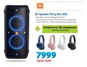 JBL BT Speaker Party Box 300 Including A Set JBL Headphones