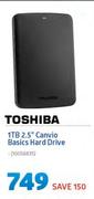 Toshiba 1TB 2.5" Canvio Basics Hard Drive