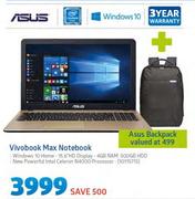 Asus Vivobook Max Notebook