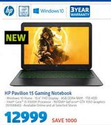 HP Pavilion 15 Gaming Notebook