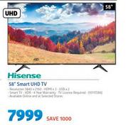Hisense 58" Smart UHD TV