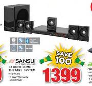 Sansui 5.1 HDMI Home Theater System HTBIB-1A DB